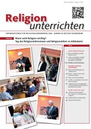 Religion unterrichten August 2/2012 - Bistum Hildesheim