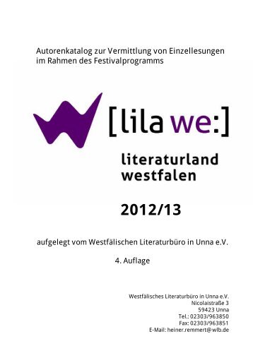 Einführung Was ist das Projekt literaturland ... - Bistum Münster