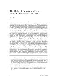 The Duke of Newcastle's Letters on the Fall of Walpole in 1742