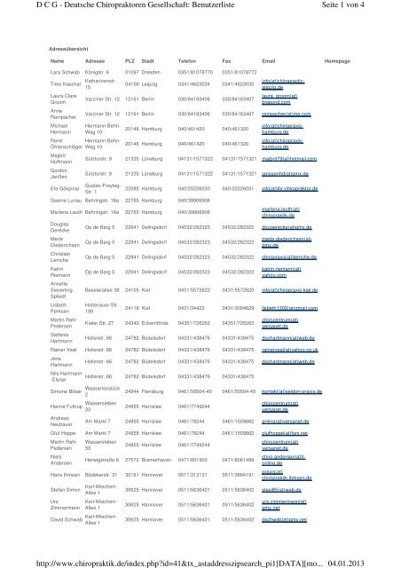 Bitte klicken Sie hier, um die Liste der - BKK 24