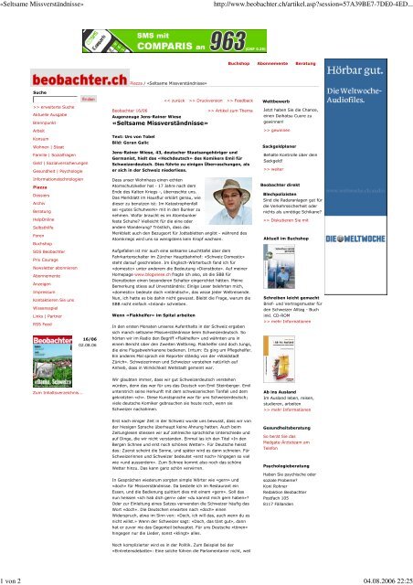 Beobachter 03.08.06 - Blogwiese