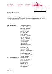 Niederschrift Stadtvertretung vom 21.03.2013 - Stadt Bludenz