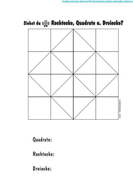 Rechtecke, Quadrate u. Dreiecke? Siehst du alle ... - Blume Programm