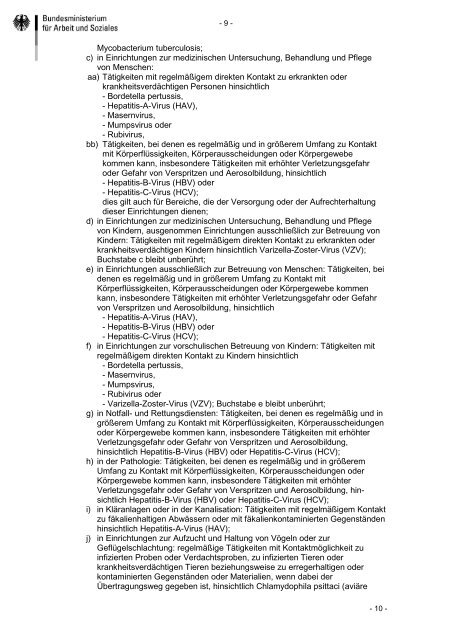 Verordnung zur arbeitsmedizinischen Vorsorge (ArbMedVV) [PDF ...