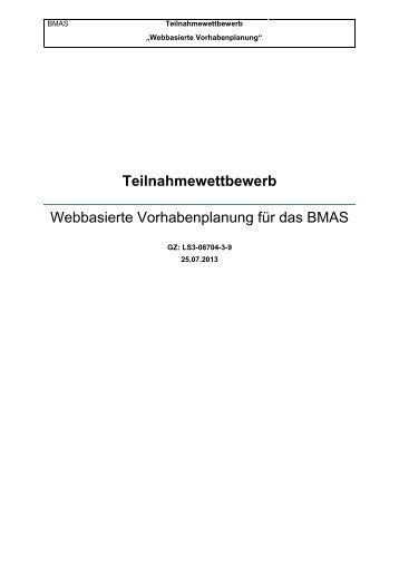 Detaillierte Beschreibung Teilnahmewettbewerb