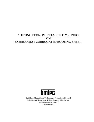 techno economic feasibility report on bamboo mat corrugated ...