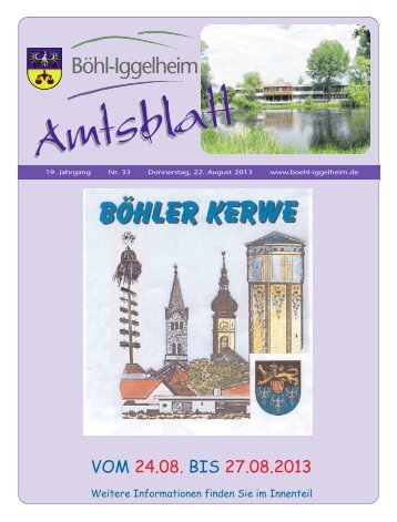 Amtsblatt vom 22.08.2013 (KW 34) - Gemeinde Böhl-Iggelheim