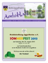Amtsblatt vom 15.08.2013 (KW 33) - Gemeinde Böhl-Iggelheim