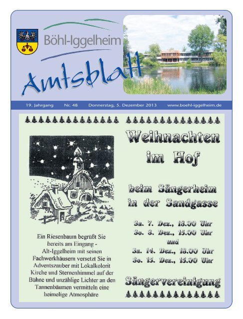 Amtsblatt vom 05.12.2013 (KW 49) - Gemeinde Böhl-Iggelheim