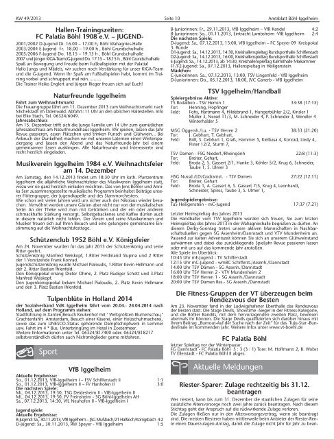 Amtsblatt vom 05.12.2013 (KW 49) - Gemeinde Böhl-Iggelheim