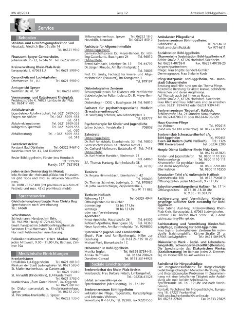 Amtsblatt vom 05.12.2013 (KW 49) - Gemeinde Böhl-Iggelheim