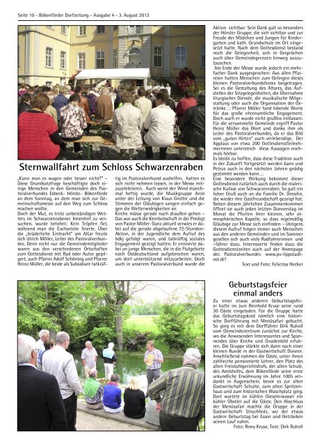 Bökenförder Dorfzeitung - in Bökenförde!