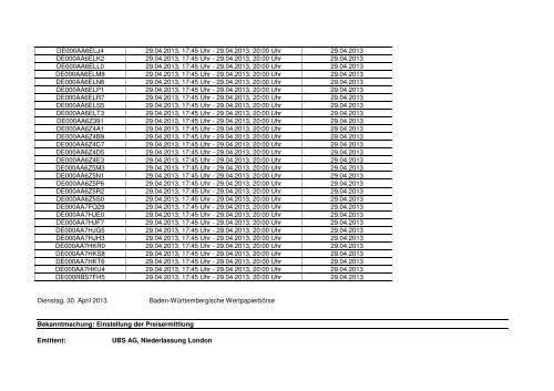 30. April 2013 Teil 1