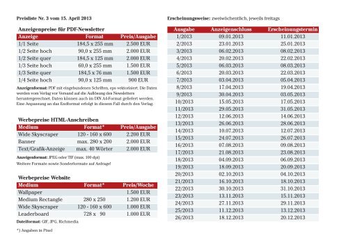 Mediadaten BOND GUIDE