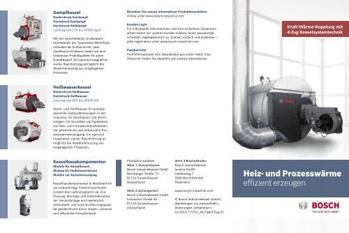 Heiz- und Prozesswärme effizient erzeugen - Bosch Industriekessel ...
