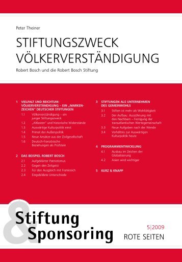 Stiftung & Sponsoring – Rote Seiten (PDF) ... guNg - Robert Bosch ...