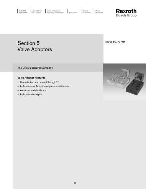 Section 5 Valve Adaptors - Bosch Rexroth