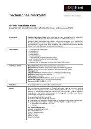 Technisches Merkblatt - BOSShard Farben