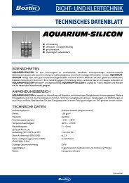 TECHNISCHES DATENBLATT AQUARIUM-SILICON - Bostik