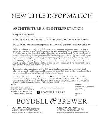 Essays for Eric Fernie Edited by JILL A ... - Boydell & Brewer