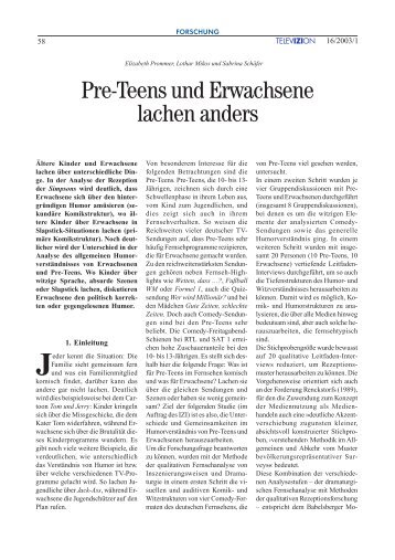 Pre-Teens und Erwachsene lachen anders