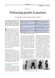 Performing gender in postures