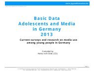 Basic Data Adolescents and Media in Germany 2013