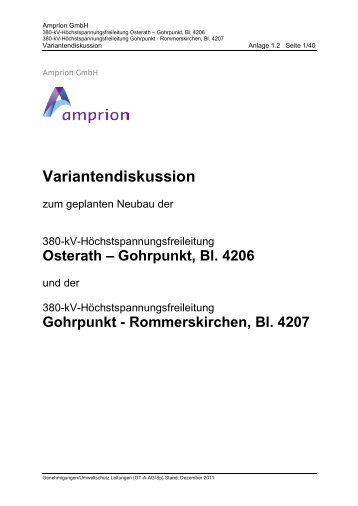 Anlage 1.2 Variantendiskussion