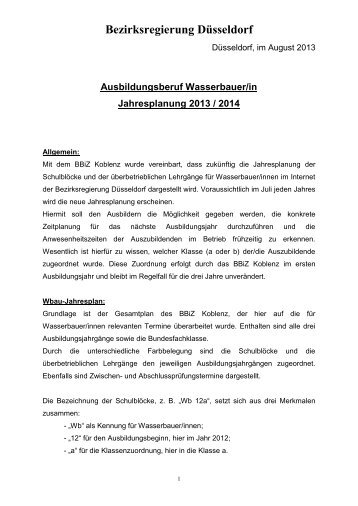 Jahresplanung 2013/2014 - Bezirksregierung Düsseldorf