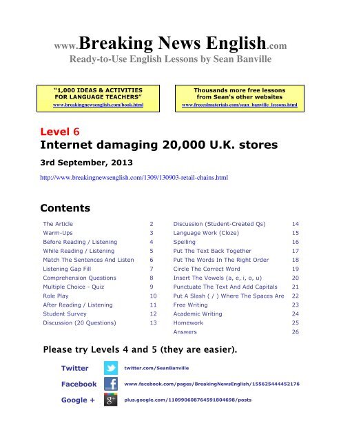 26 Page Lesson Breaking News English