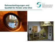 Rahmenbedingungen zur Betreuung von Kindern unter drei Jahren