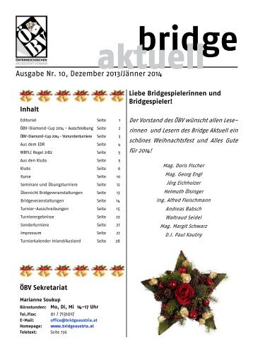 Ausgabe Nr. 10, Dezember 2013/Jänner 2014 - Österreichischer ...