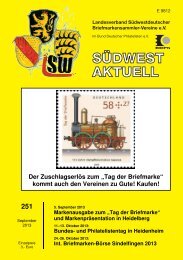 SWA 251 - Landesverband Südwestdeutscher Briefmarkensammler ...