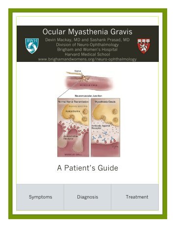 Ocular Myasthenia Gravis A Patient's Guide - Brigham and Women's ...