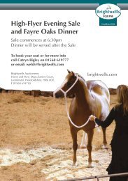 High-Flyer Evening Sale and Fayre Oaks Dinner - Brightwells