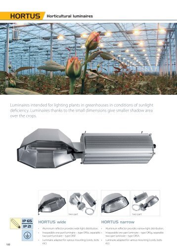 Luminaires intended for lighting plants in greenhouses in ... - brilum