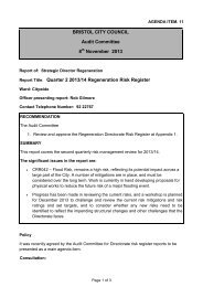 Quarter 2 2013/14 Regeneration Risk Register - Bristol City Council