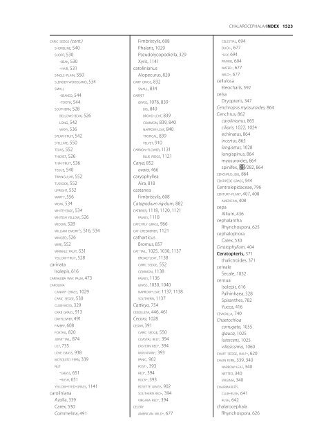 The accepted scientific names of native or naturalized members of ...