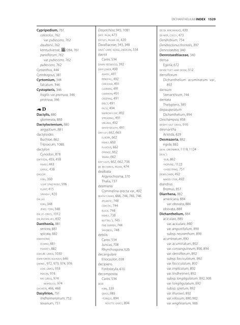 The accepted scientific names of native or naturalized members of ...