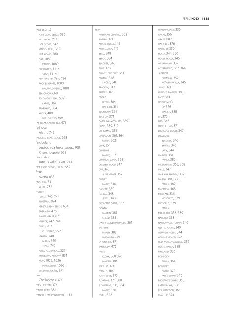 The accepted scientific names of native or naturalized members of ...