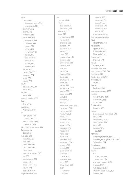 The accepted scientific names of native or naturalized members of ...