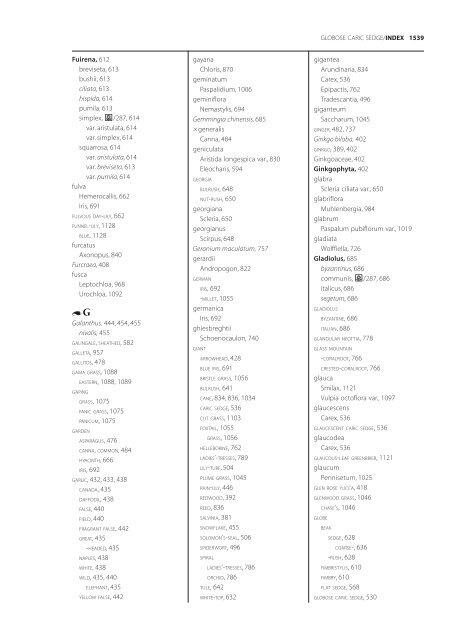 The accepted scientific names of native or naturalized members of ...