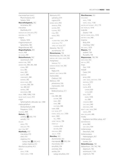 The accepted scientific names of native or naturalized members of ...