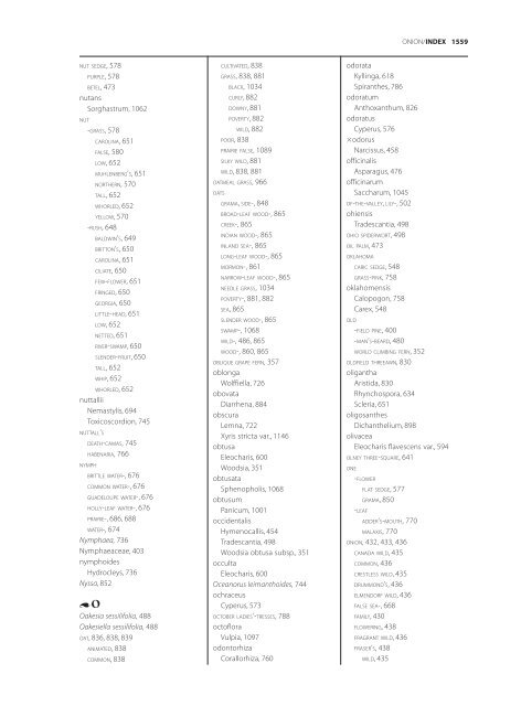 The accepted scientific names of native or naturalized members of ...