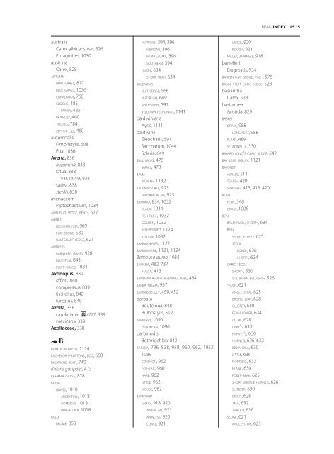 The accepted scientific names of native or naturalized members of ...