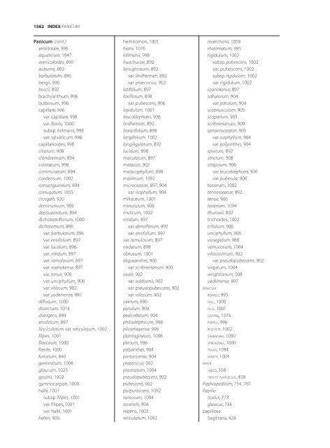 The accepted scientific names of native or naturalized members of ...