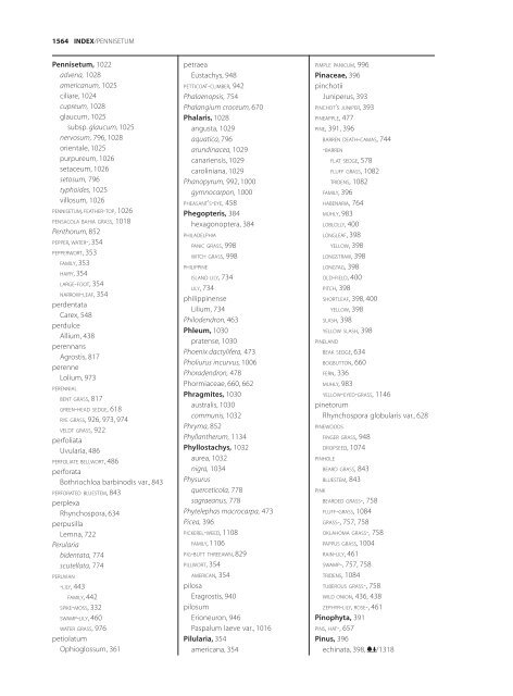 The accepted scientific names of native or naturalized members of ...