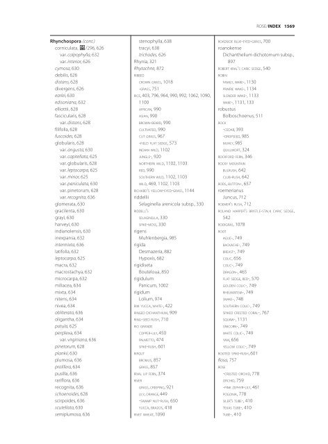 The accepted scientific names of native or naturalized members of ...