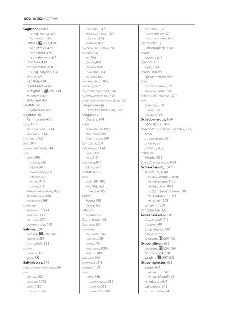 The accepted scientific names of native or naturalized members of ...