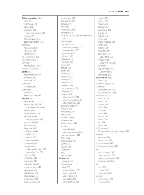 The accepted scientific names of native or naturalized members of ...